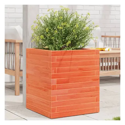 vidaXL Garden Planter Wax Brown 40x40x46 cm Solid Wood Pine