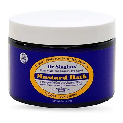 Dr. Singhas Mustard Bath, Therapeutic Bath Salts, Ounce - Relaxing Bath Salts with Essential Oil