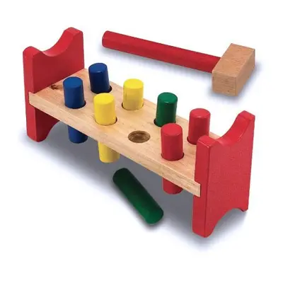 Melissa & Doug Deluxe Wooden Pound-A-Peg Toy With Hammer