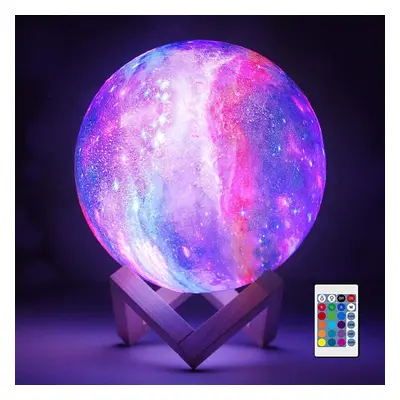 Moon Lamp, NSL Lighting Kids Night Light Lava Lamp 5.9 inch/15 cm LED Colors 3D Printed Moon Lig