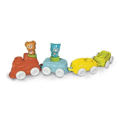 80516 Clemmy-Soft Animals Train-Infant Toys Months (Italian, English, French, German, Spanish, D