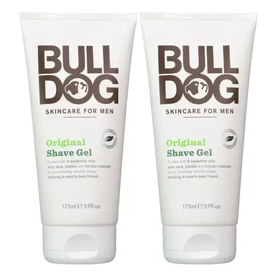 Bulldog Skincare for Men Original Shave Gel (Pack of 2) With Essential Oils Aloe Vera Jojoba and