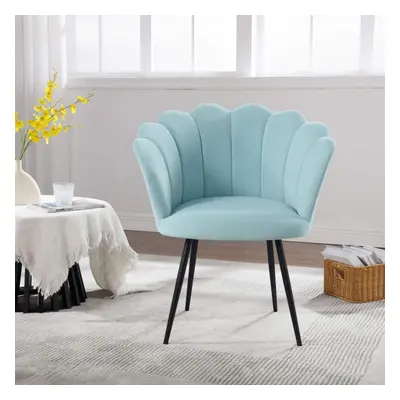 (Teal) Elegant Round Scallop Chair Compact And Stylish