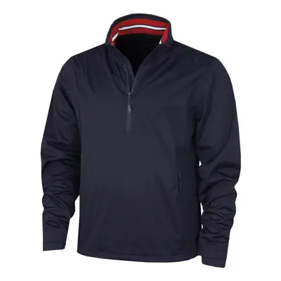 (L, Navy/Red) Calvin Klein Mens Waterproof Half Zip Stretch Golf Jacket