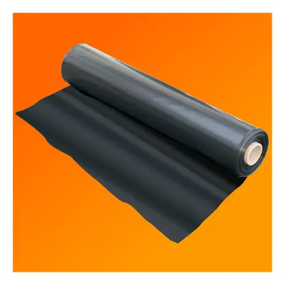 (Black, 4M X 10M) Black 1000G Polythene Plastic Sheeting 4M Widths Various Lengths