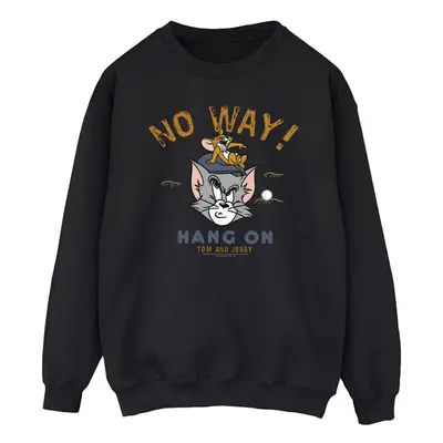 (5XL, Black) Tom And Jerry Mens Hang On Golf Sweatshirt