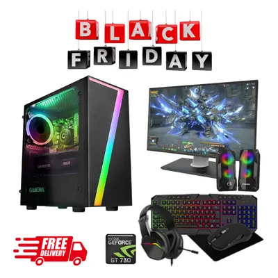 Fast Gaming PC Bundle Quad Core i5 1TB HDD + 128GB SSD 16GB RAM