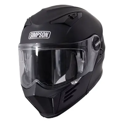 (L) Simpson Darksome Solid ECE 22.06 Flip-Up Helmet Matt Black