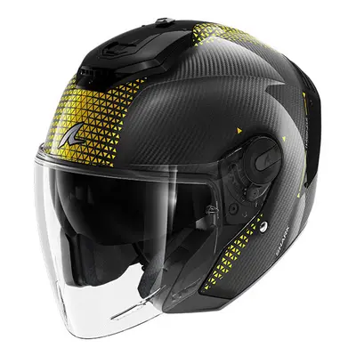 (XS) Shark RS Jet Carbon Open Face Helmet Ikonik Black / Silver / Yellow