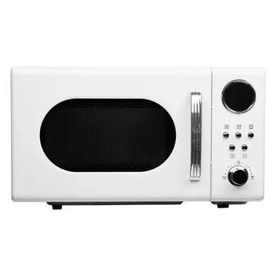 20L Retro Freestanding Microwave In White 700W Digital Timer - SIA FRM20WH