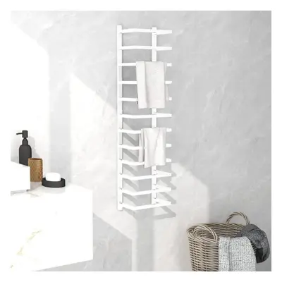 vidaXL Towel Rack White Steel Bathroom Wall Storage Rack Towel Hanger Holder