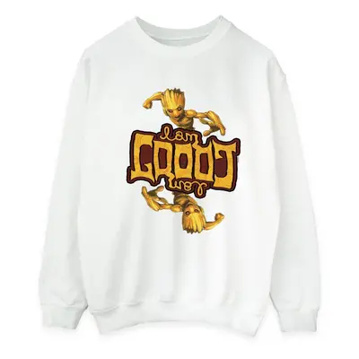 (M, White) Marvel Mens Guardians Of The Galaxy Groot Inverted Grain Sweatshirt