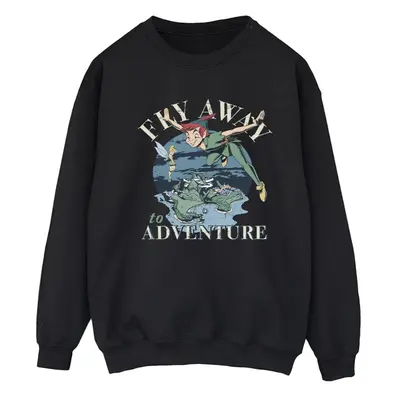 (L, Black) Disney Womens/Ladies Peter Pan Fly Away To Adventure Sweatshirt