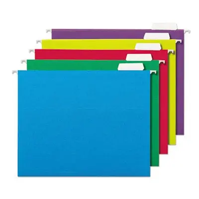 Amazon Basics Hanging Organizer File Folder Letter Size Assorted Colors - Pack of