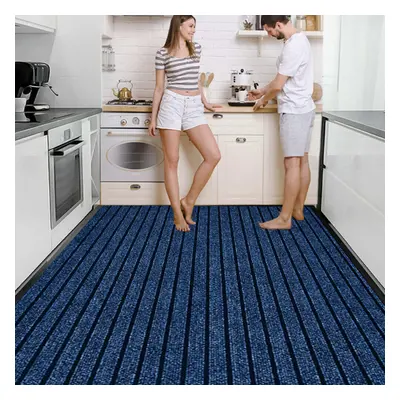 ( x cm, Blue) PVC Rubber Mats Non-Slip Indoor Outdoor Floor Rug