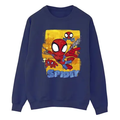 (5XL, Navy Blue) Marvel Womens/Ladies Spidey And His Amazing Friends Flying Sweatshirt