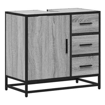 (grey sonoma) vidaXL Bathroom Sink Cabinet Sonoma Oak 65x33x60 cm Engineered Wood