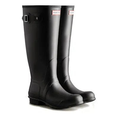 (Black, (Adults')) Hunter Original Tall Wide Rubber Women's Black Wellington Boots