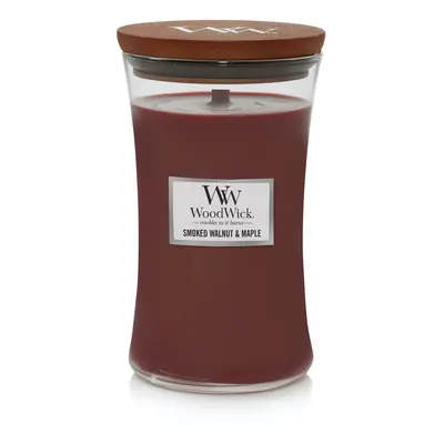 WoodWick Large Hourglass Candle in Smoked Walnut/Maple Premium Soy-Paraffin Blend Wax Pluswick I