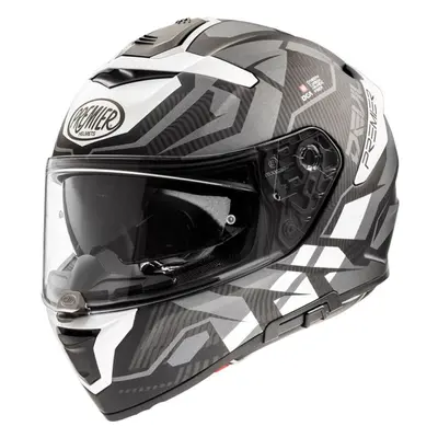 (L) Premier Devil JC Full Face Helmet Black / White