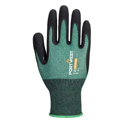 (9, Green/Black) Portwest Unisex Adult AP15 - SG Cut B18 Nitrile Safety Gloves (Pack of 12)