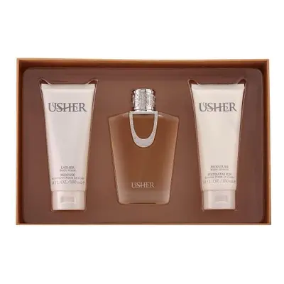 Usher Pcs Set For Women: 3.4 Eau De Parfum Spray + 3.4 Body Lotion + 3.4 Shower Gel (Hard Box)