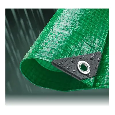 (4M x 10M) Green Mono Cover Waterproof Tarpaulin Sheet Tarp Cover With Eyelets