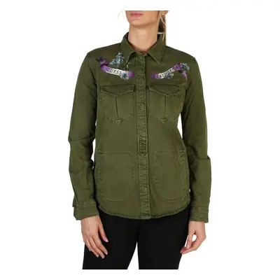 (XS) Guess W83H54 Embroidered Green Women's Jacket