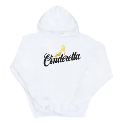 (5-6 Years, White) Disney Girls Cinderella Shoe Logo Hoodie