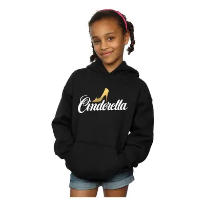 (3-4 Years, White) Disney Girls Cinderella Shoe Logo Hoodie