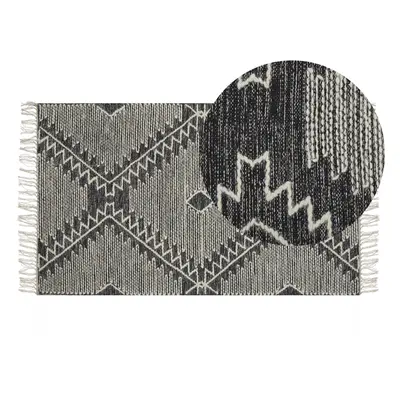 Cotton Area Rug x cm Black and White ARBAA