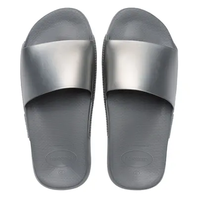 (6/7 UK, Silver) Havaianas Womens Slide Classic Metallic Summer Sandals Flip Flops Sliders