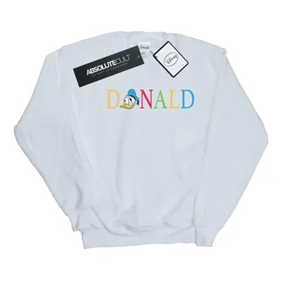 (XL, White) Disney Mens Donald Duck Letters Sweatshirt