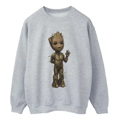 (XXL, Sports Grey) Marvel Womens/Ladies I Am Groot Wave Pose Sweatshirt