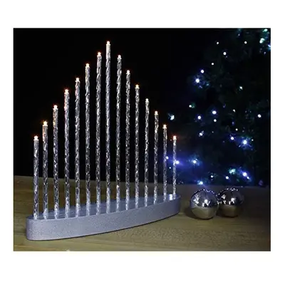 Silver Modern Style Pipe LED Christmas Candle Bridge