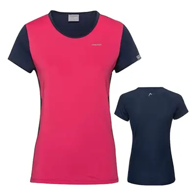 (XS) HEAD Womens Mia T-Shirt Tennis Sports Gym Workout - Magenta/Dark Blue