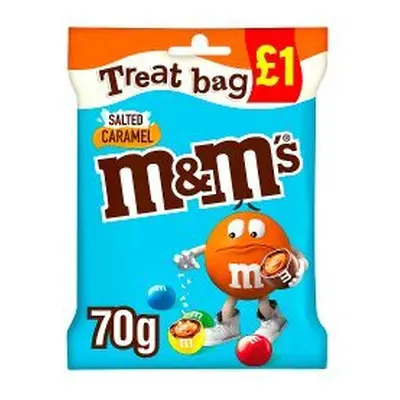 M&M's Salted Caramel Chocolate Treat Bag 70g (Pack of 16)