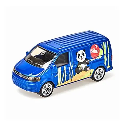 siku 1338, VW Transporter, Metal/Plastic, Blue, Opening tailgate, Toy car for children