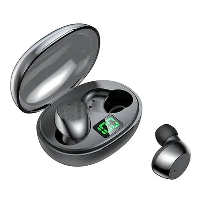 (Black) Wireless Headphones Noise Canceling In-Ear Sports Wireless Charging Box With Digital Pow