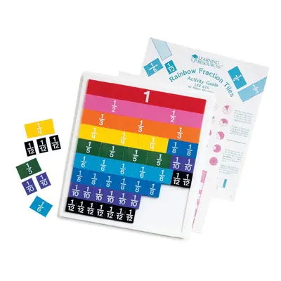 Learning Resources Rainbow Fraction Plastic Tiles With Tray