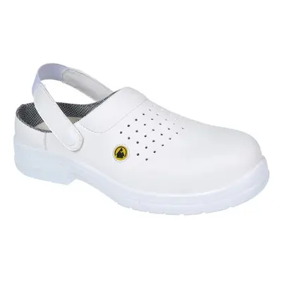 (13 UK, White) Portwest Mens Perforated Compositelite Safety Clogs