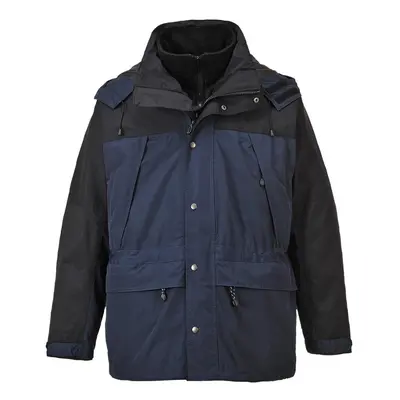 (M, Navy/Black) Portwest Mens Orkney in Breathable Jacket