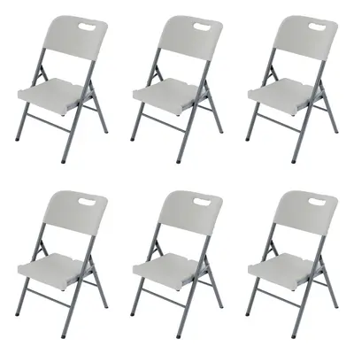 (6) Home Vida Set of Folding Garden Outdoor Chairs