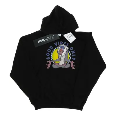 (L, Black) Disney Mens The Lion King Rafiki Good Vibes Only Hoodie