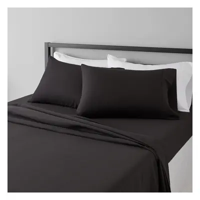 Amazon Basics Lightweight Super Soft Easy Care Microfiber 4-Piece Bed Sheet Set with 14-Inch Dee