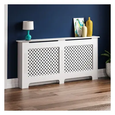 (Extra Large) Oxford Radiator Cover White Grill Cabinet Guard