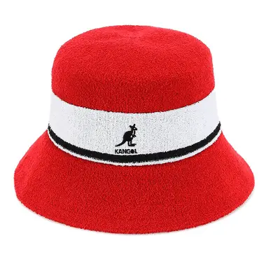 (S) Kangol Soft Bermuda Stripe Bucket Hat - Scarlet Red