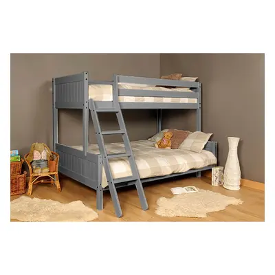 (Grey) Islington Triple Wooden Bunk Bed with Tanya Mattresses