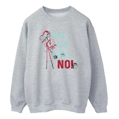 (L, Sports Grey) Disney Womens/Ladies The Nightmare Before Christmas Ho Ho No Sweatshirt