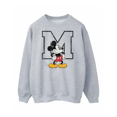 (M, Sports Grey) Disney Mens Classic Mickey Mouse Sweatshirt